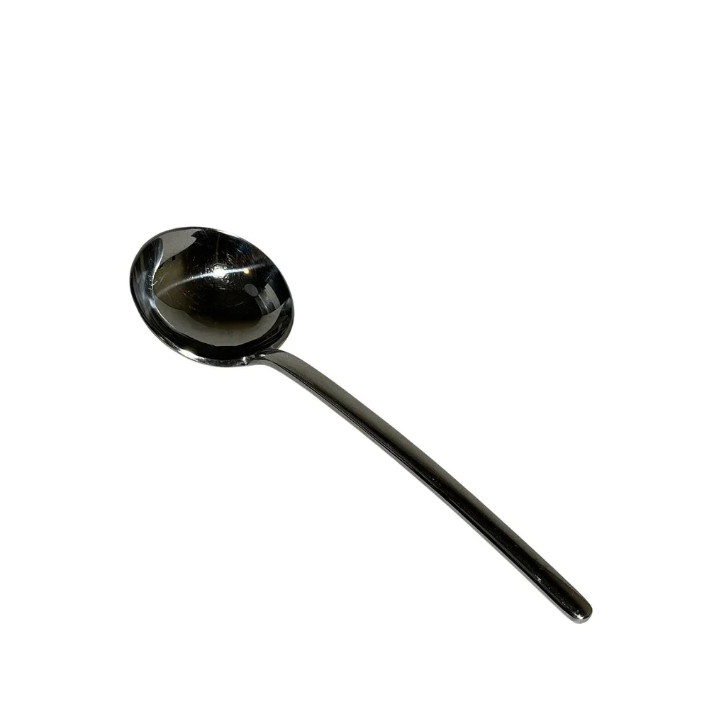 Mikasa 18-8 Stainless Steel Bouillon Round Soup Spoon Japan Modernist Silverware